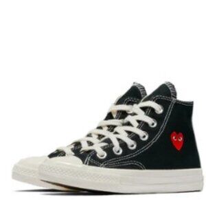 Comme des Garcons Play x Converse Little Kids Chuck 70 High Shoes. Size 2.5